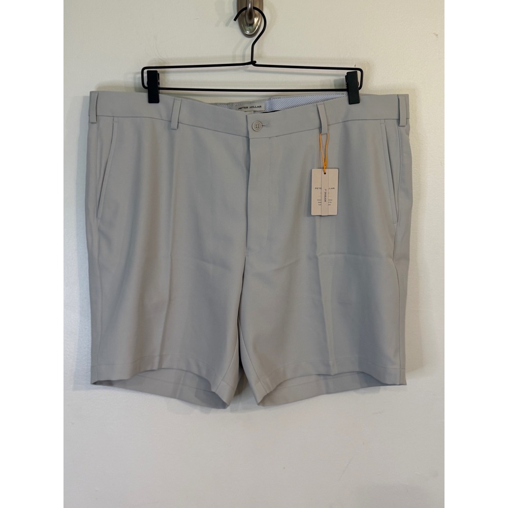 NWT Peter Millar Salem Classic Fit Performance Shorts Light‎ Gray Size 40 7"